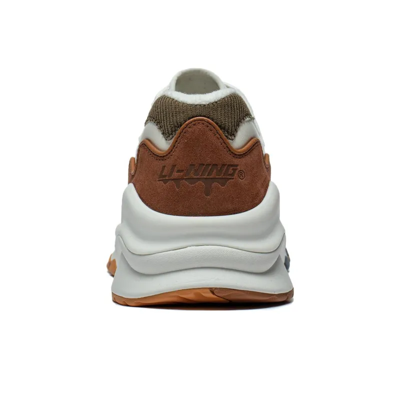 LiNing 001 Mountain Sea Slip Resistant Low Top Running Shoes Men's Beige Brown-5
