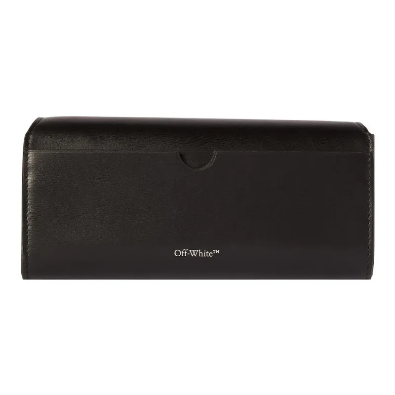 OFF-WHITE Calfskin Shoulder Bag Crossbody Bag Wallet Women's Black-1