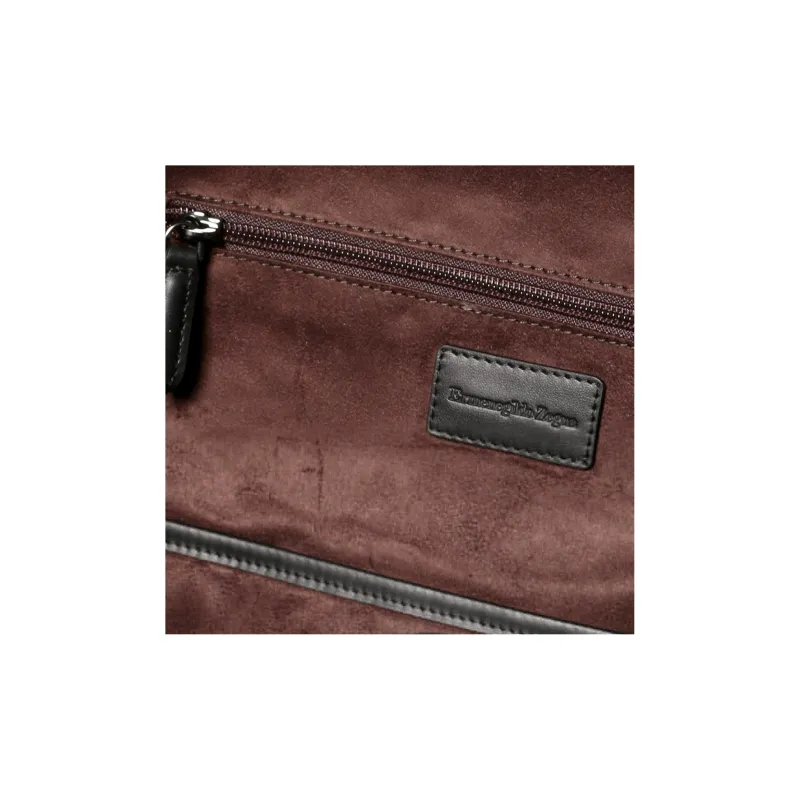Zegna Calfskin Backpack Men's Black-4