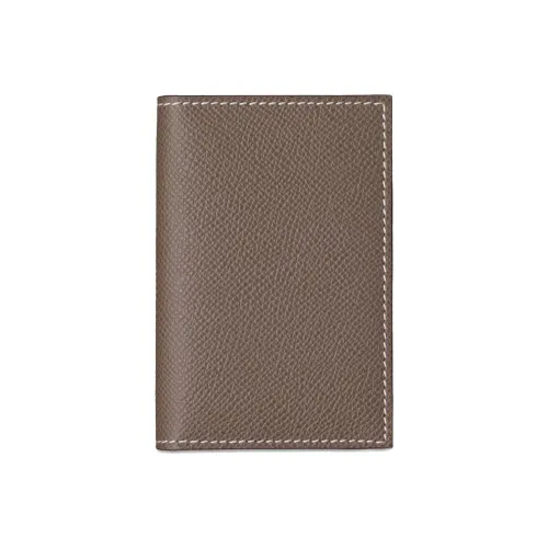 HERMES MC² Euclide Epsom Leather Card Holder Women's 8F Gris ÉTain Tin Gray