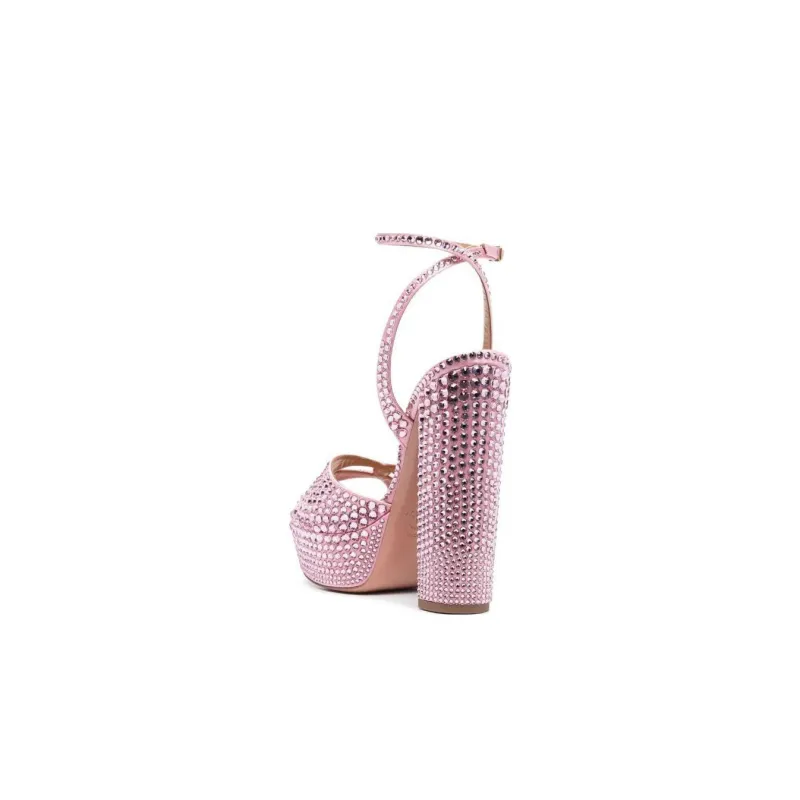 AQUAZZURA 65mm Crystal-embellished Platform Sandals-3