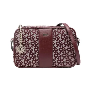 DKNY Calfskin Polyester Crossbody Bag Shoulder Bag Women's Purple