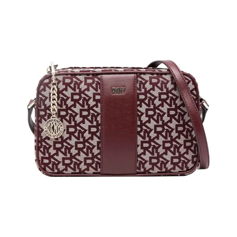 DKNY Calfskin Polyester Crossbody Bag Shoulder Bag Women's Purple-0