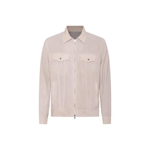 BARBA Jackets Men Pink-Brown