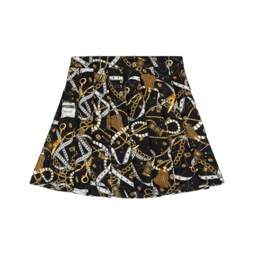 MOSCHINO Graphic-print Pleated Skirt