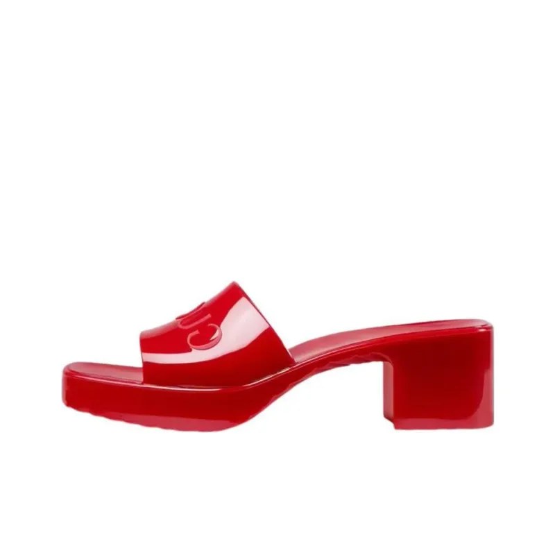 GUCCI Women's 60mm Slide Sandal 'Hibiscus Red' Women's-0