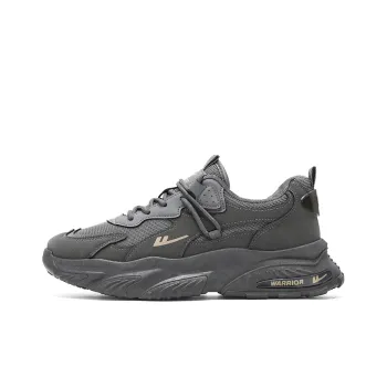 Warrior Wear Resistant Slip Resistant Low Top Chunky Sneakers Men's Gray