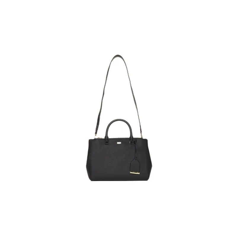 DKNY Leather Shoulder Bag Crossbody Bag Handbag Women's Black-0