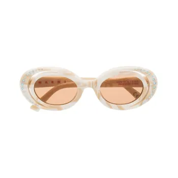 MARNI Zyon Canyon Oval frame Sunglasses