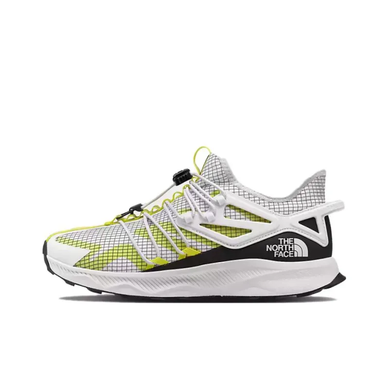 THE NORTH FACE Oxeye Tech Cushioning Low Top Running Shoes Men's White Yellow-0