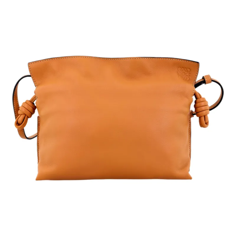LOEWE Flamenco Calfskin One Shoulder Crossbody Clutches Mini Women's Warm Orange-2