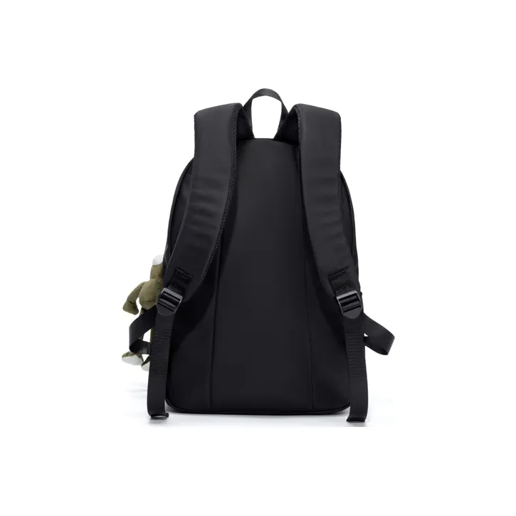 CinvaiKrose Fabric With Synthetic Leather Backpack Large Size Unisex Sage Black-2