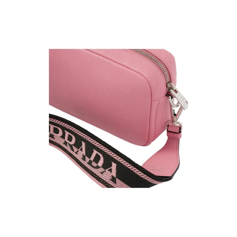 PRADA Leather Crossbody Bag Shoulder Bag Women's Pink-5