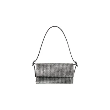 BENEDETTA BRUZZICHES Rhinestone Crossbody Bag Shoulder Bag Women's Silver