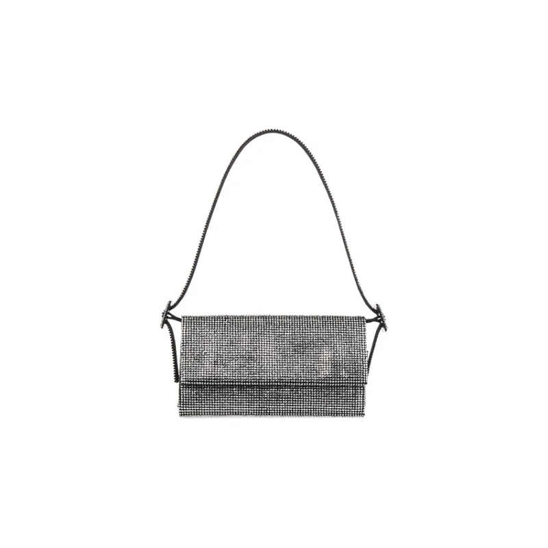 BENEDETTA BRUZZICHES Rhinestone Crossbody Bag Shoulder Bag Women's Silver-0