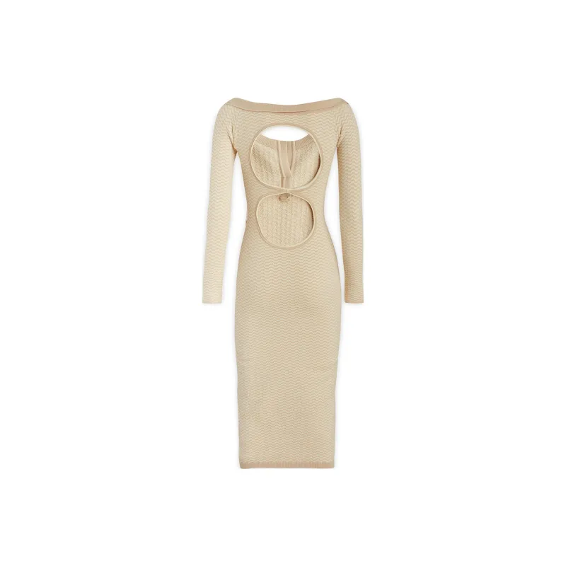 Jacquemus Long-Sleeved Dresses Women's Beige-1