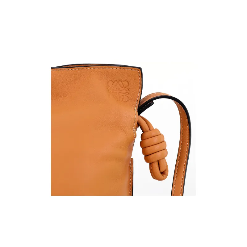 LOEWE Flamenco Calfskin One Shoulder Crossbody Clutches Mini Women's Warm Orange-5