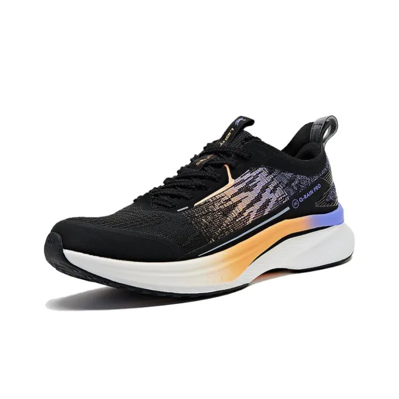 QIAODAN Rapid FW Cushioning Wear Resistant Low Top Running Shoes Men's Black-1