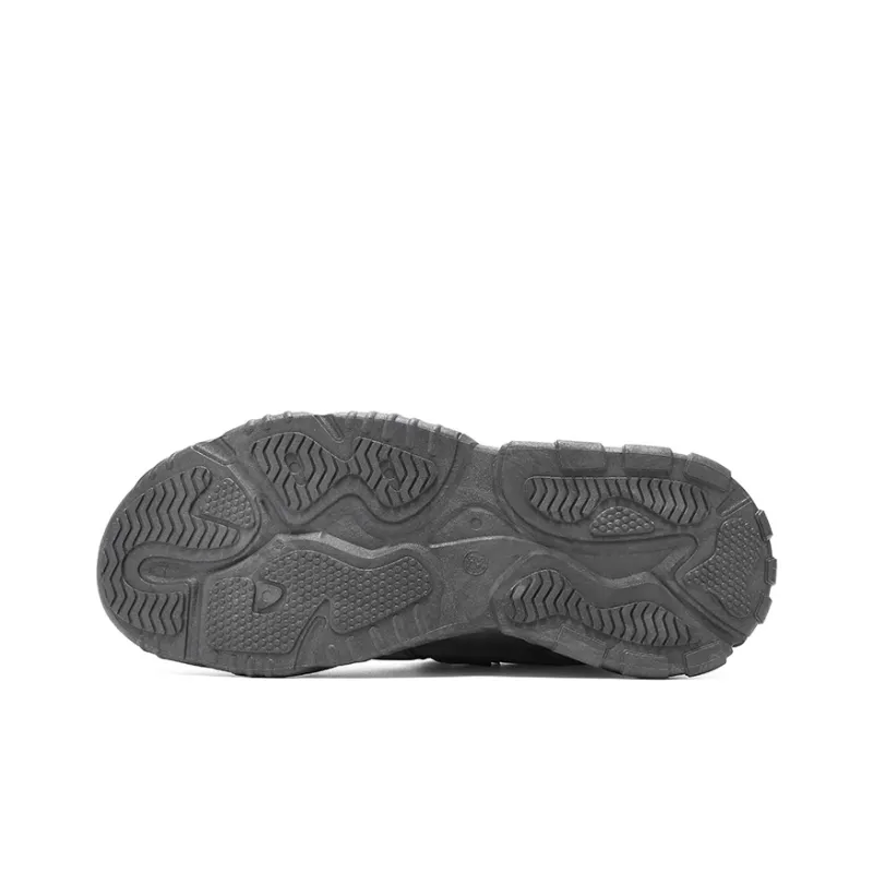 Warrior Wear Resistant Slip Resistant Low Top Chunky Sneakers Men's Gray-4