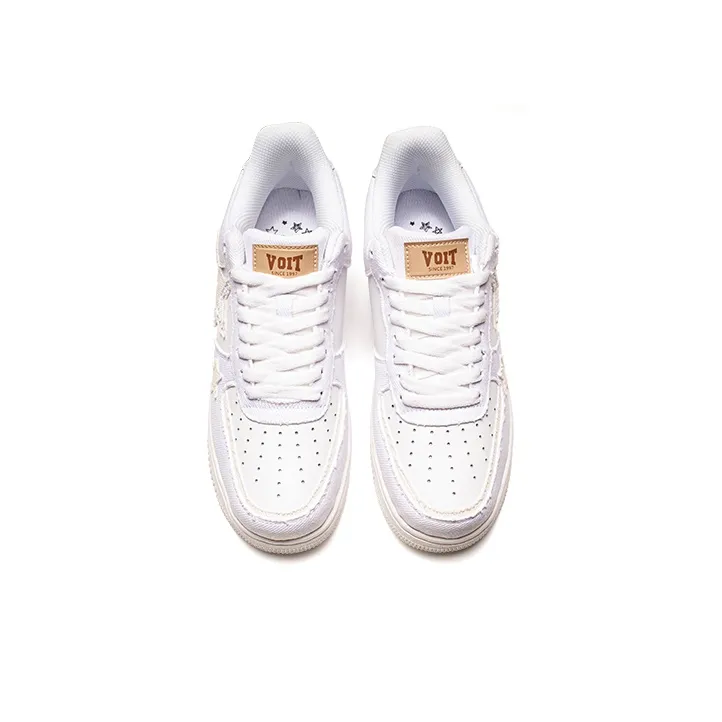 VOIT Coverage Slip Resistant And Abrasion Resistant Low Top Skateboard Shoes Unisex White-3