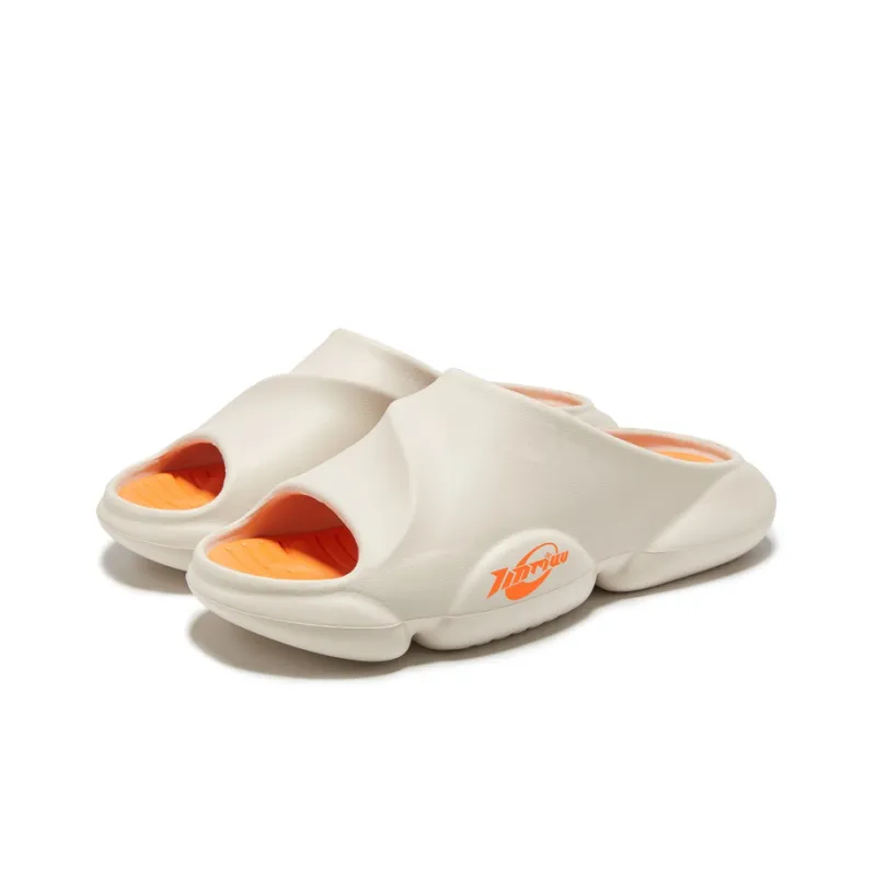 TINMUU Slide Slippers Unisex Black White/Beige Orange/Brown White-11