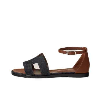 HERMES Santorini One Strap Sandals Women's Blue