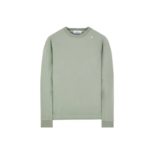 STONE ISLAND STELLINA Series Sweatshirts Unisex Sage Green