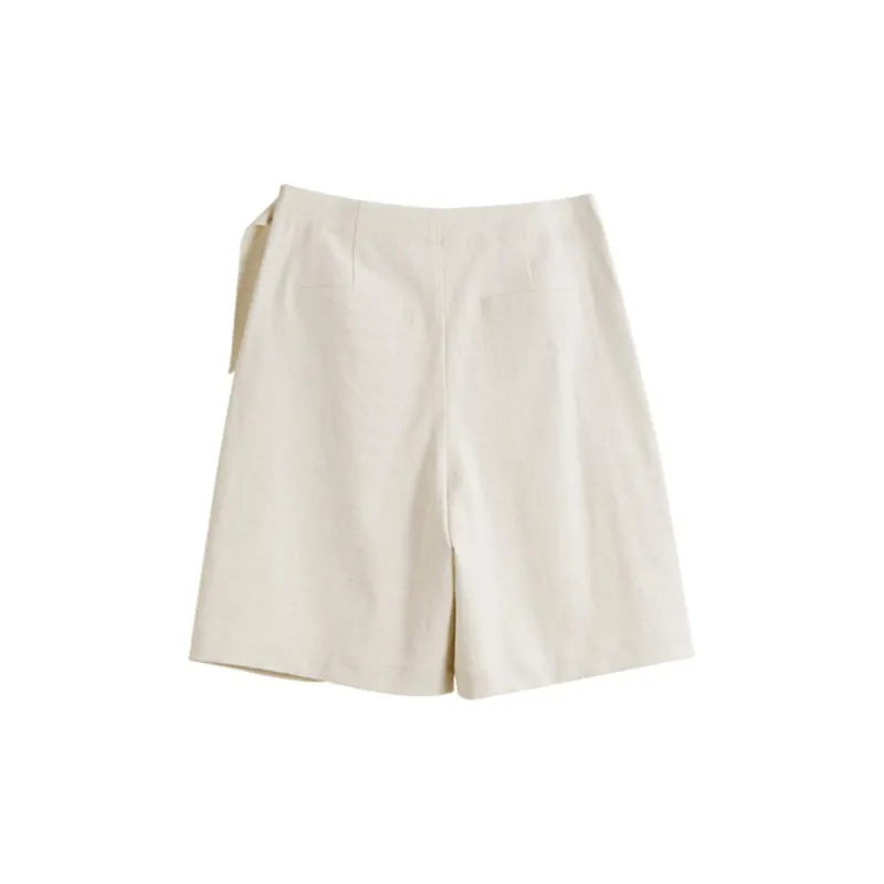 ELLE Summer Casual Shorts Women's Beige-1