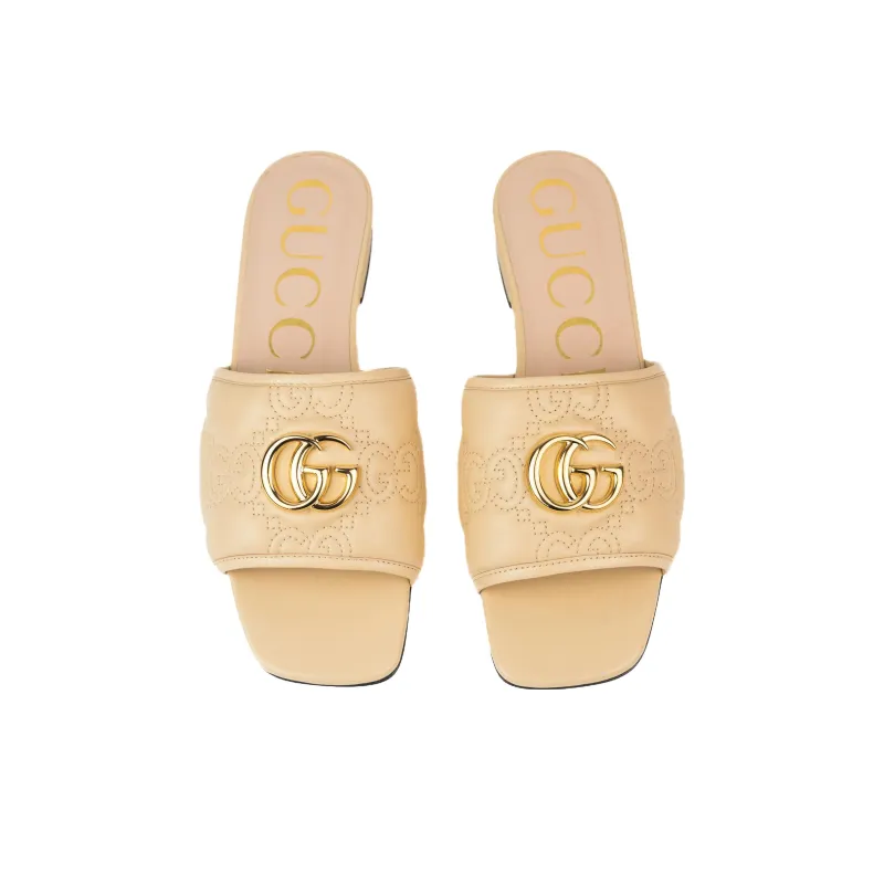 GUCCI GG Matelassé Slide Sandals-3
