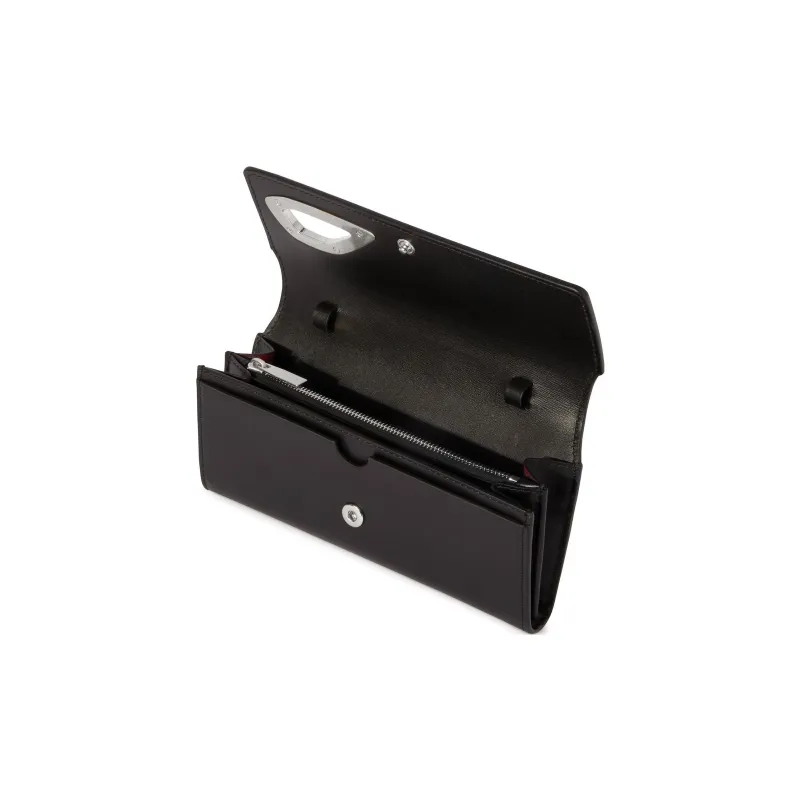 OFF-WHITE Calfskin Shoulder Bag Crossbody Bag Wallet Women's Black-2