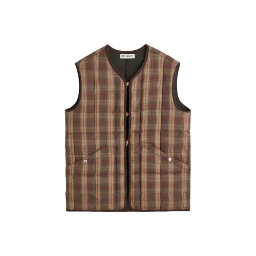 OUR LEGACY Tartan Padded Cotton Vest