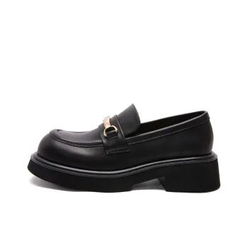 Anthony Miles Cow Leather Loafers 5.2cm Women's Black