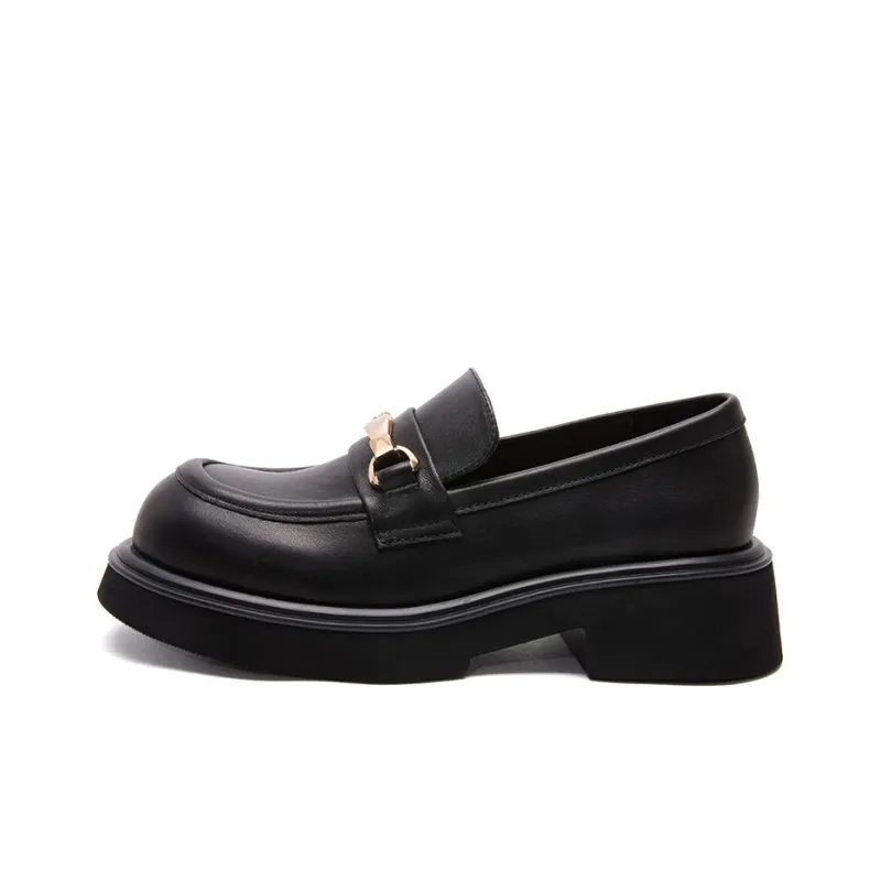 Anthony Miles Cow Leather Loafers 5.2cm Women's Black-0