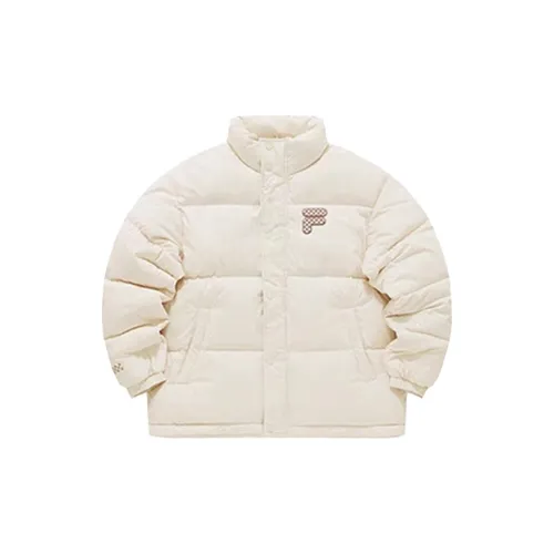 FILA FUSION Down Jackets Unisex Wheat Milk Color