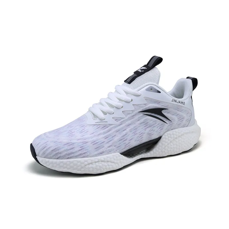 Kinglake Cushioned Slip Resistant Breathable Low Top Running Shoes Men's Black White-2