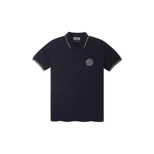 VERSACE JEANS COUTURE Polo Shirts Men Black