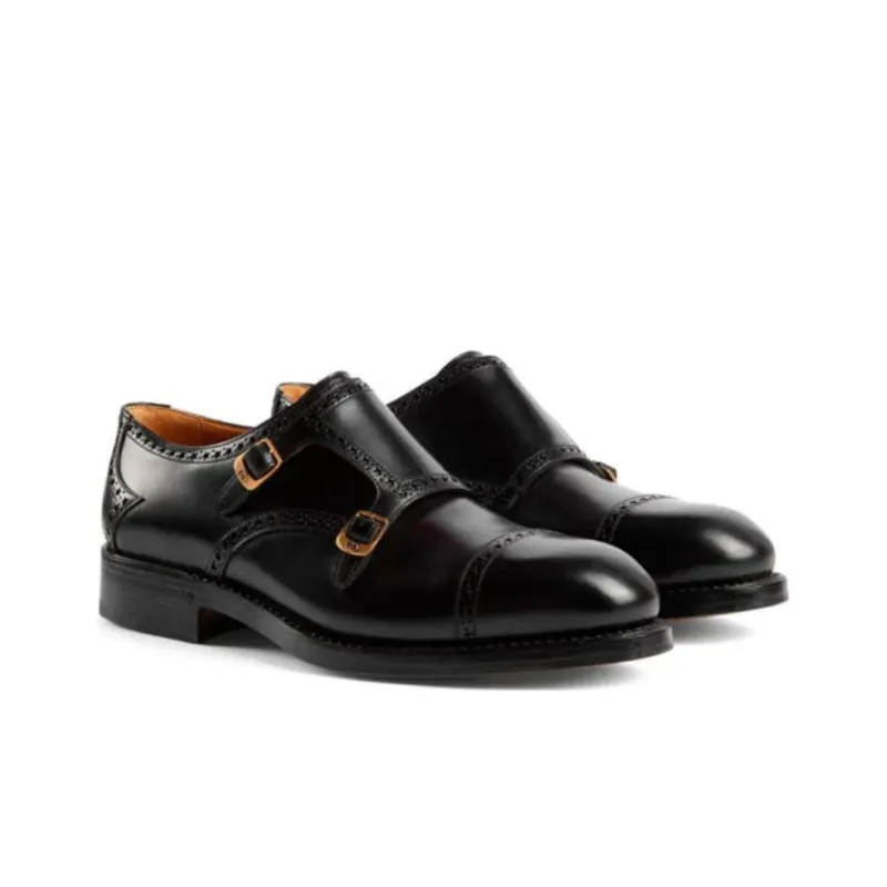 GUCCI Dress Shoes Men Low Top Black-2