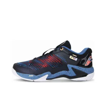 LiNing Pro Slip Resistant High Top Badminton Shoes Men's Black Blue