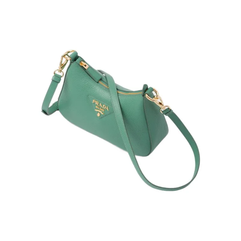PRADA Leather Crossbody Bag Shoulder Bag Regular Women's Sage Green-1