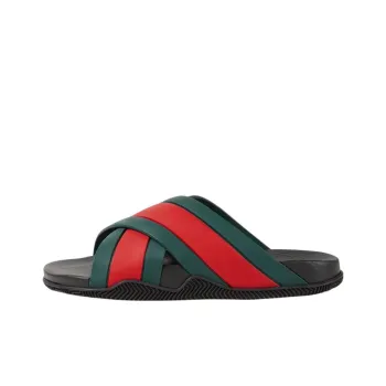 GUCCI Web Slide Black Rubber Women's