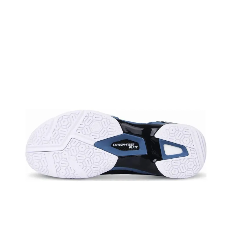 LiNing Pro Slip Resistant High Top Badminton Shoes Men's Black Blue-4