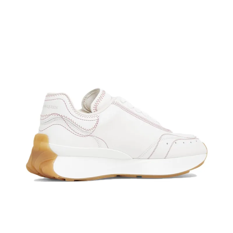 Alexander McQueen Sprint Runner White Pink Trim Women's-2