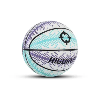 RIGORER Pixel Collection Rubber Basketball Blue Purple White Size 7 Training