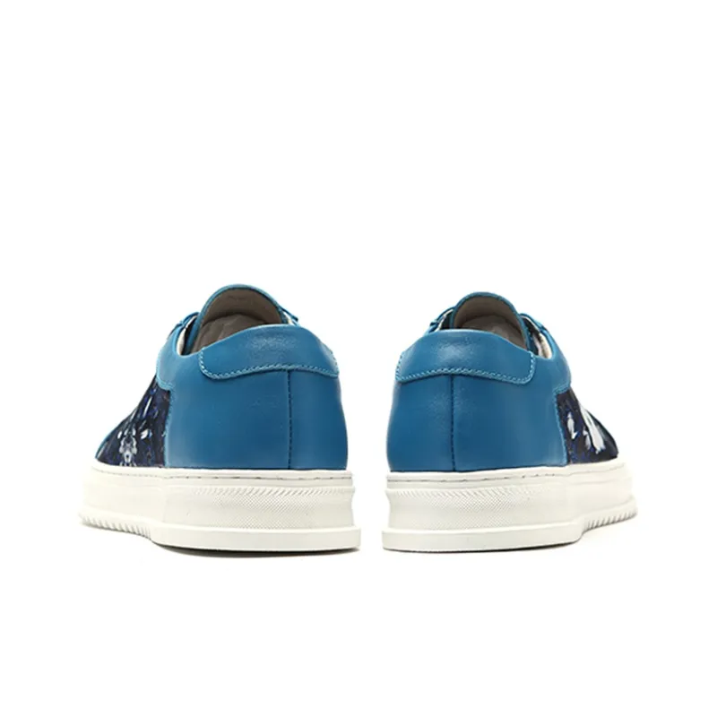 YEDANI Low Top Skateboard Shoes 3cm Men's Light Blue-4