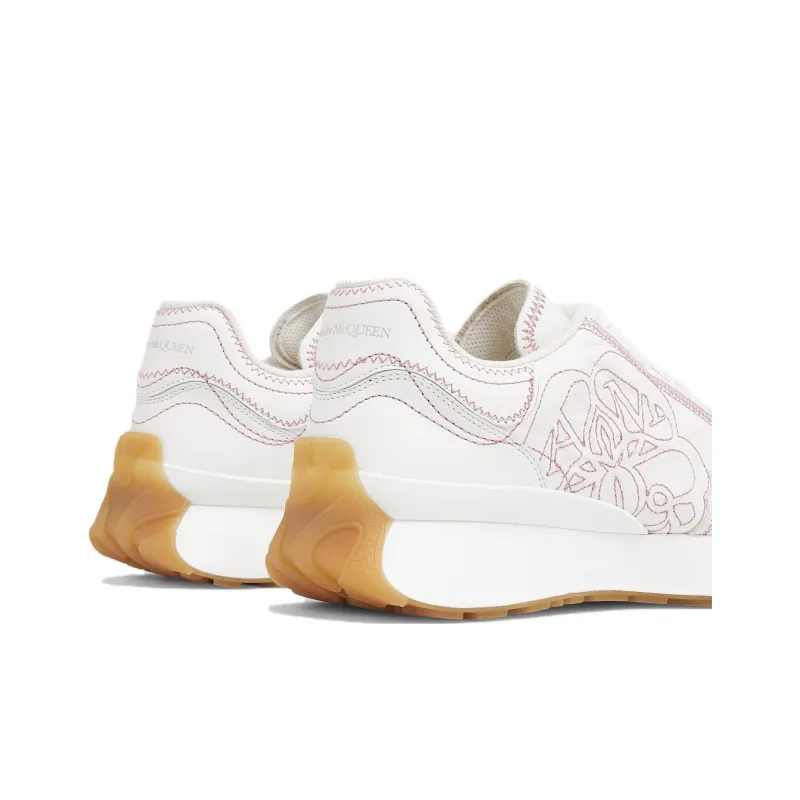 Alexander McQueen Sprint Runner White Pink Trim Women's-3