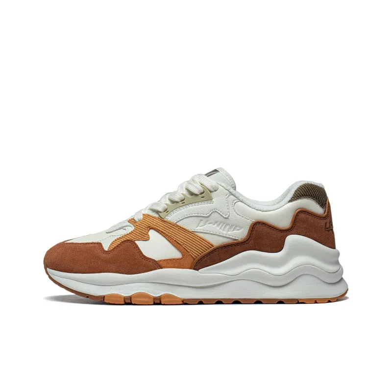 LiNing 001 Mountain Sea Slip Resistant Low Top Running Shoes Men's Beige Brown-0