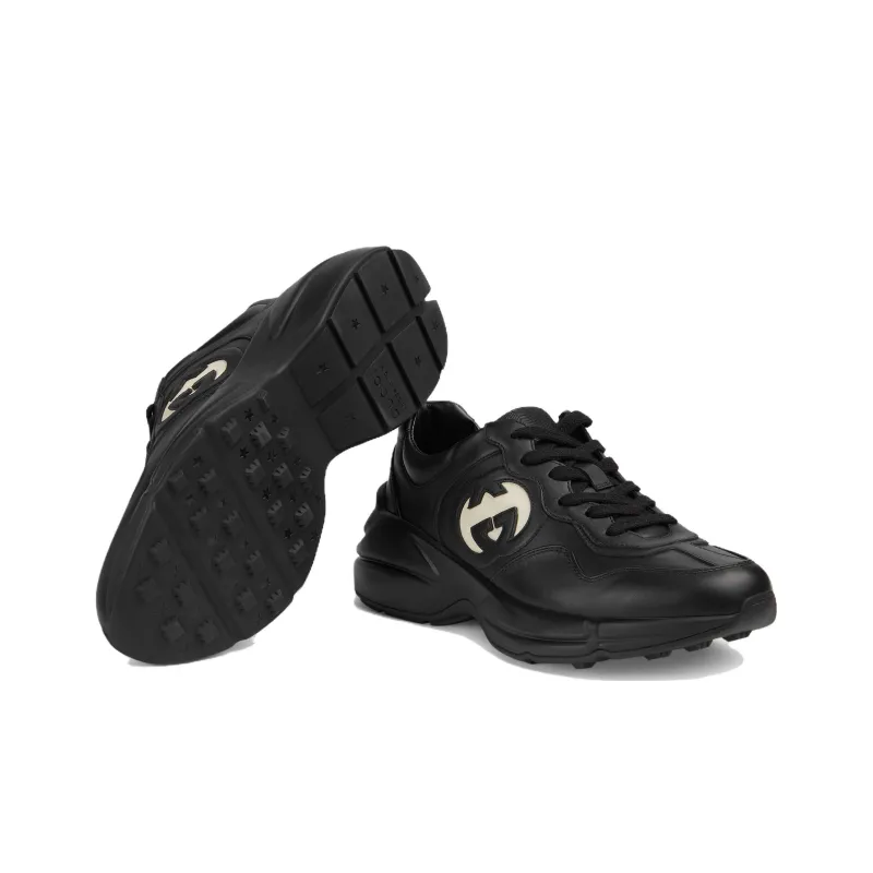 GUCCI Women's Rhyton Sneaker 'Black Ivory' Women's-4