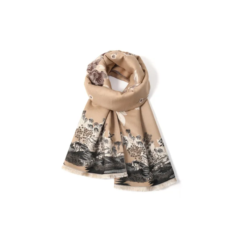 FREE RABBITⅡ Faux Cashmere Knit Scarves Unisex-4