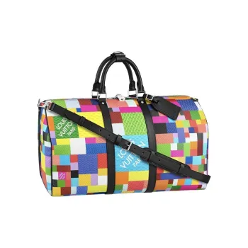 LOUIS VUITTON Keepall Bandouliere 50 Damier Graphite 3D Multicolor