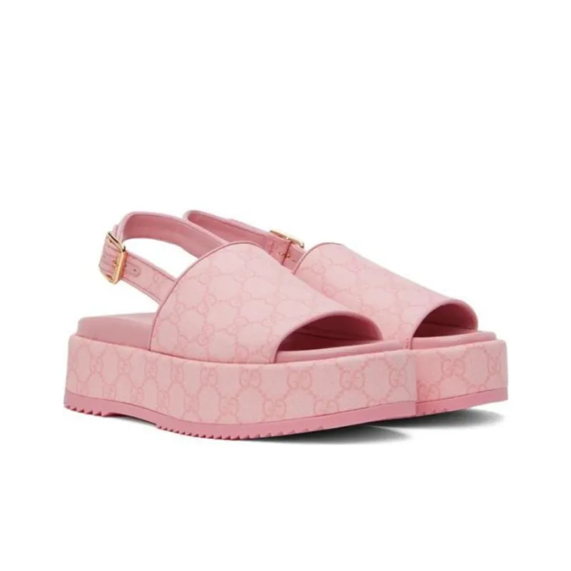 GUCCI Women's Platform Gg Sandal 'Pink' Women's-2